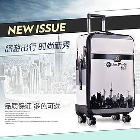 28寸男女旅行箱拉杆详情页软箱学生密码箱24寸登机皮箱详情页